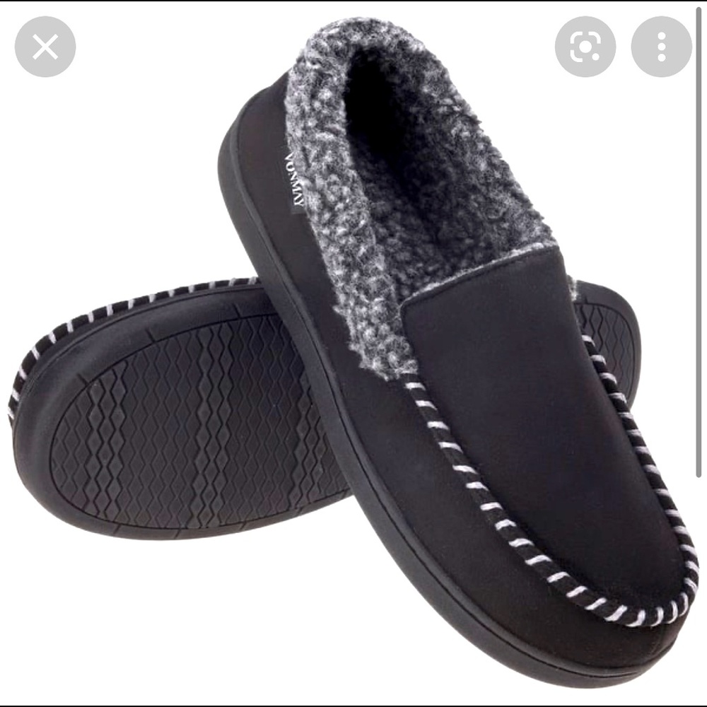 VONMAY Men's Moccasin Slippers Fuzzy
House Shoes Fleece Home Slippers .